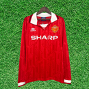 Camisa Manchester United I 92/94 Retrô Manga Longa